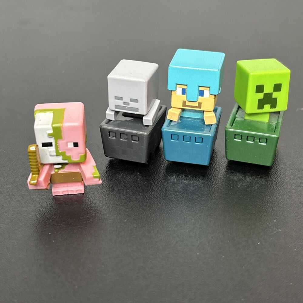 Minecraft Minifigures Lot Mixed Series Lot Of 4 Figures